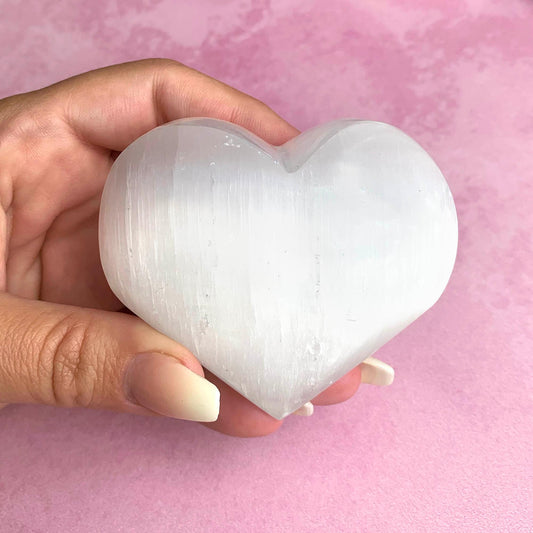 PURIFICATION Selenite Heart | Meditation Stone | Intuition Crystal - Sole Luna