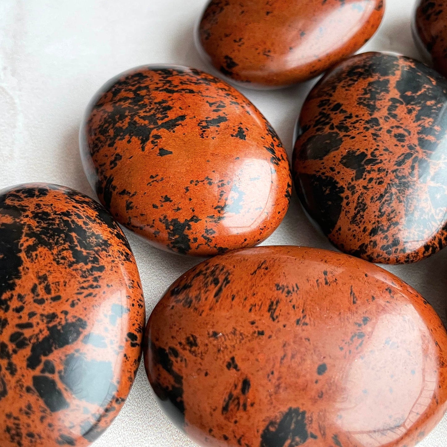 Mahogany Obsidian Palm Stone