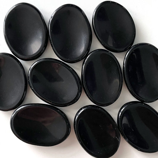 PROTECTION Black Obsidian Worry Stone | Grounding | Negativity Blocker - Sole Luna