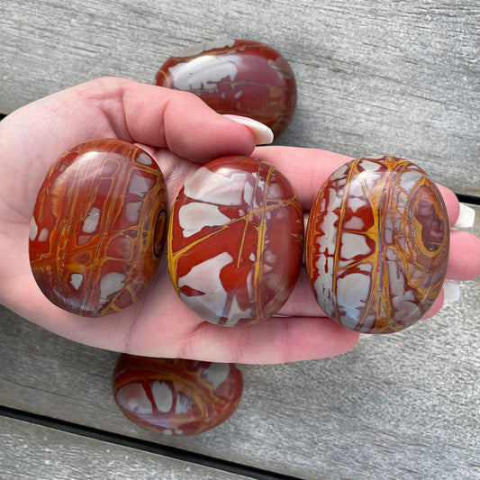 LIFE CHANGES Noreena Jasper Palm Stone | Accepting Change | Meditation Palm Stone | Life Transitions - Sole Luna