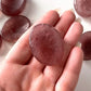 PERSONAL POWER Tanzberry Quartz Worry Stone | Positive Thinking | Manifestation | Cherry Quartz | Sexual Expression | Sacral Chakra - Sole Luna