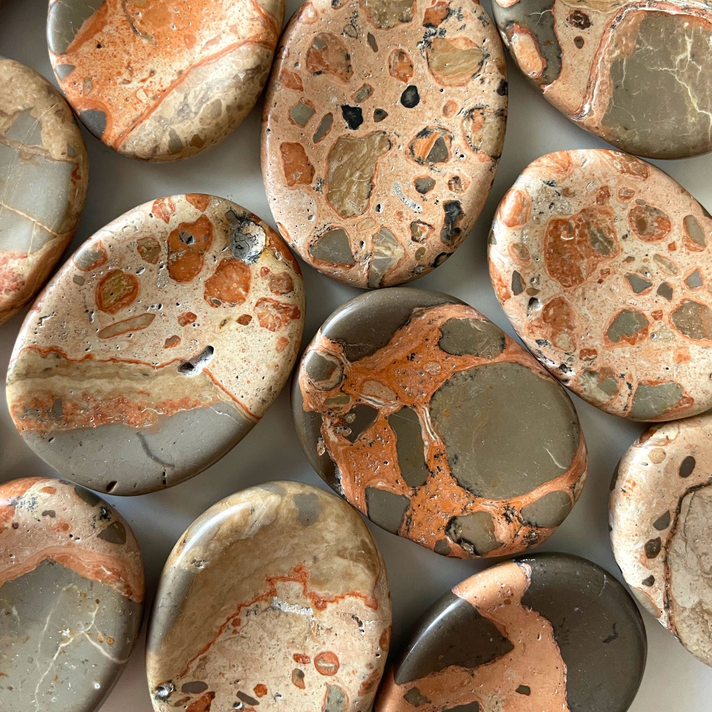 STABILITY Leopardskin Jasper Worry Stone | Grounding Stone | Obstacle Remover | Peace | Serenity | Creativity - Sole Luna