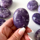Purple Lepidolite Palm Stone - Sole Luna