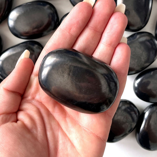 DETOX STONE Shungite Palm Stone | Purification | EMF Protection | Astral Travel | Anxiety Relief - Sole Luna