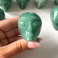 Green Aventurine Alien Head Carving