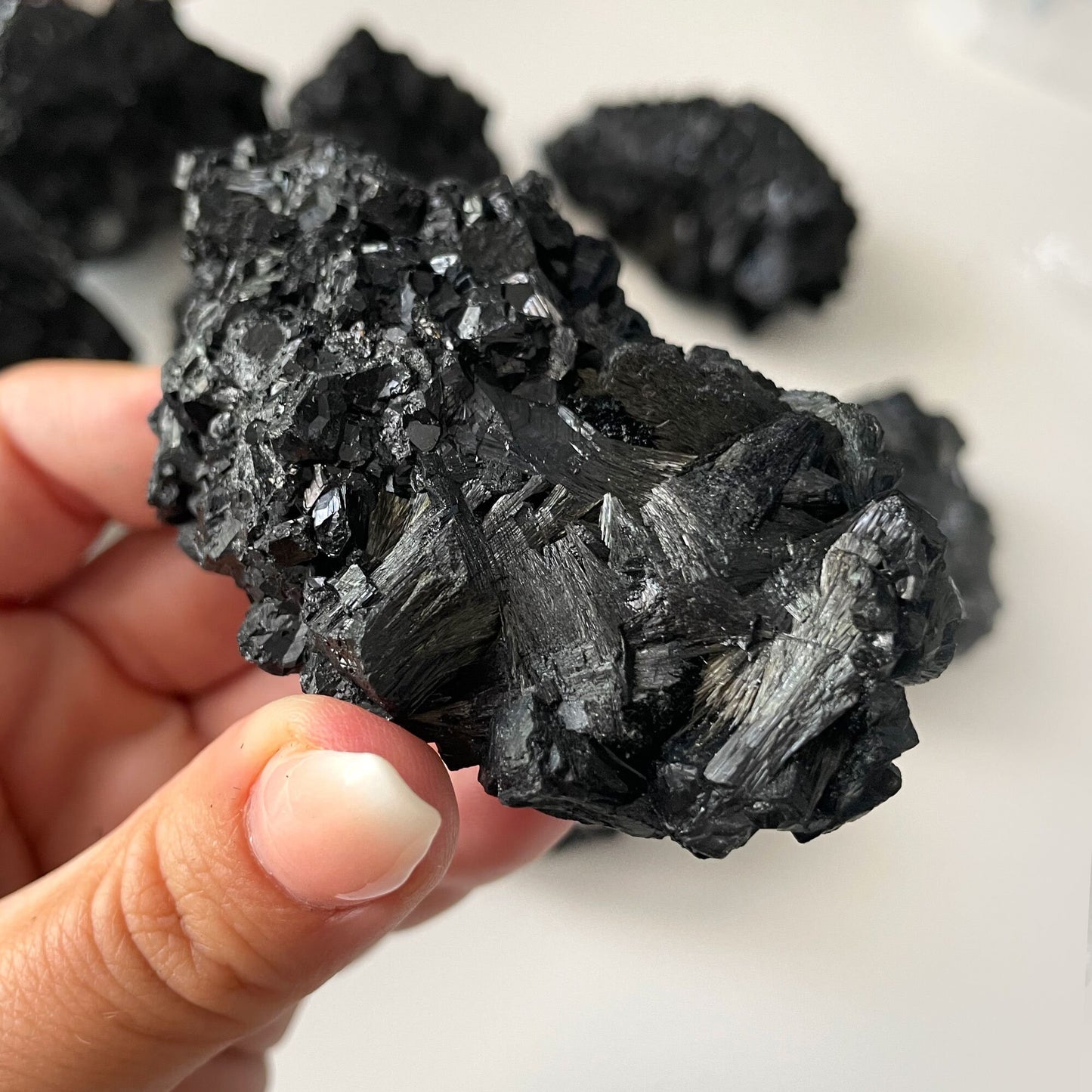 Black Tourmaline Cluster