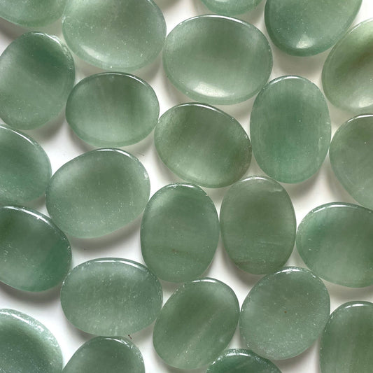 MONEY Green Aventurine Worry Stone | Good Luck Crystal | Opportunity | Prosperity | Abundance - Sole Luna