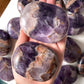 HUGE Amethyst Palm Stone | Intuition | Clairvoyance | Calming Crystal | Anxiety Relief - Sole Luna