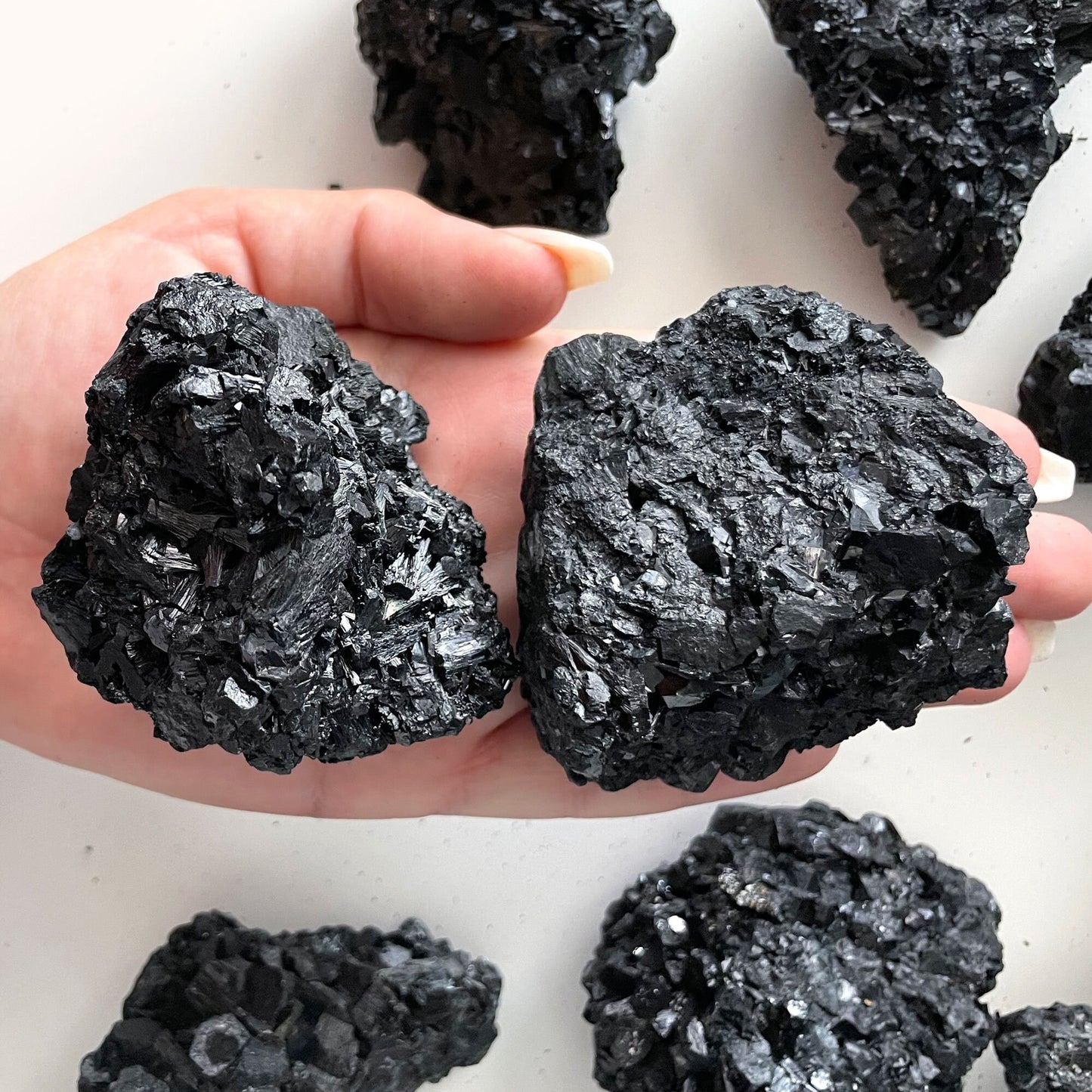 Black Tourmaline Cluster