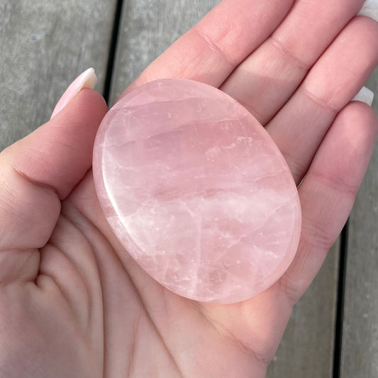 Rose Quartz Palm Stone