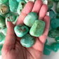 HEART HEALER Chrysoprase Tumbled Stone | Green Chalcedony | Detoxifying | Heart Chakra Activation | Optimism | Abundance | Forgiveness - Sole Luna