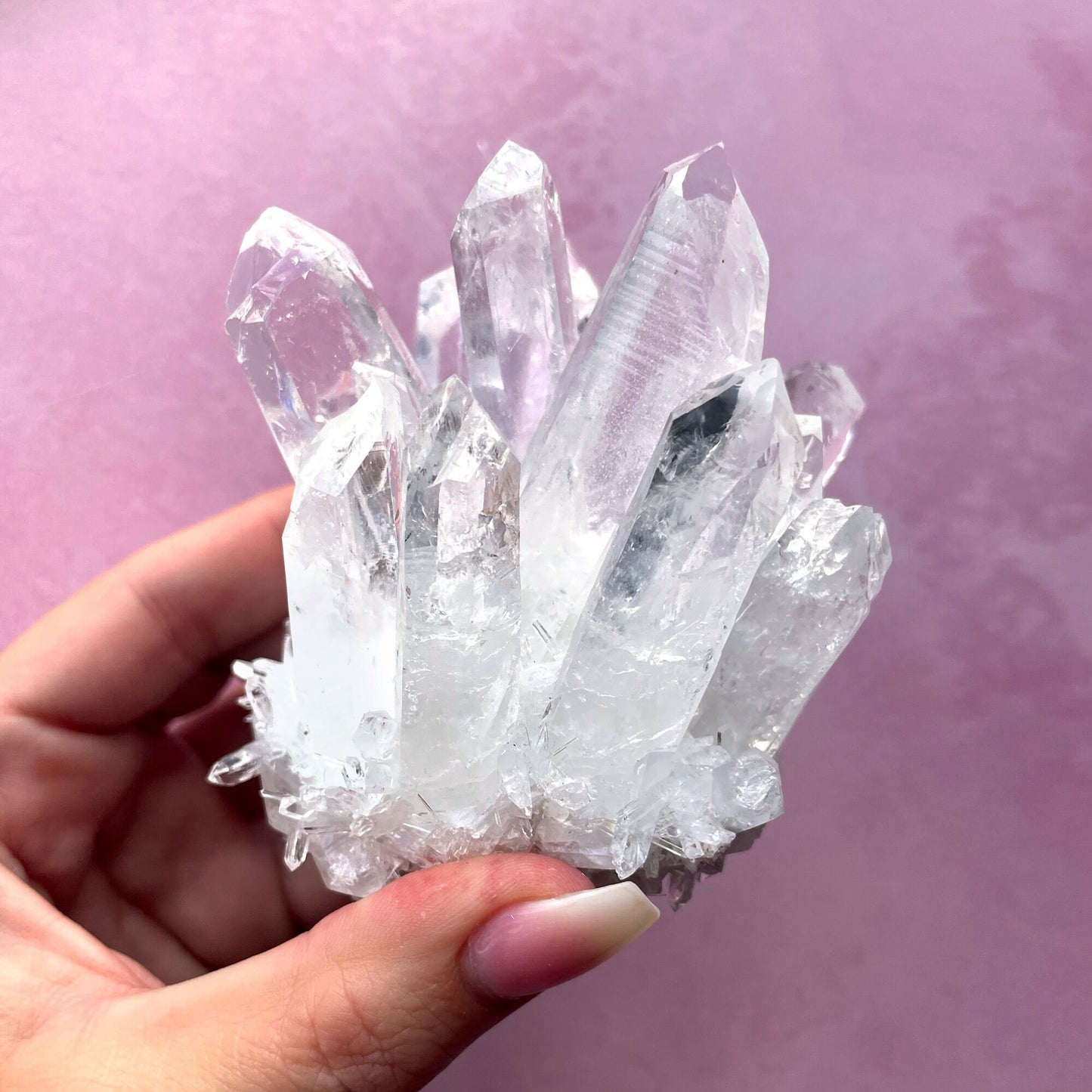 Clear Quartz Point Cluster