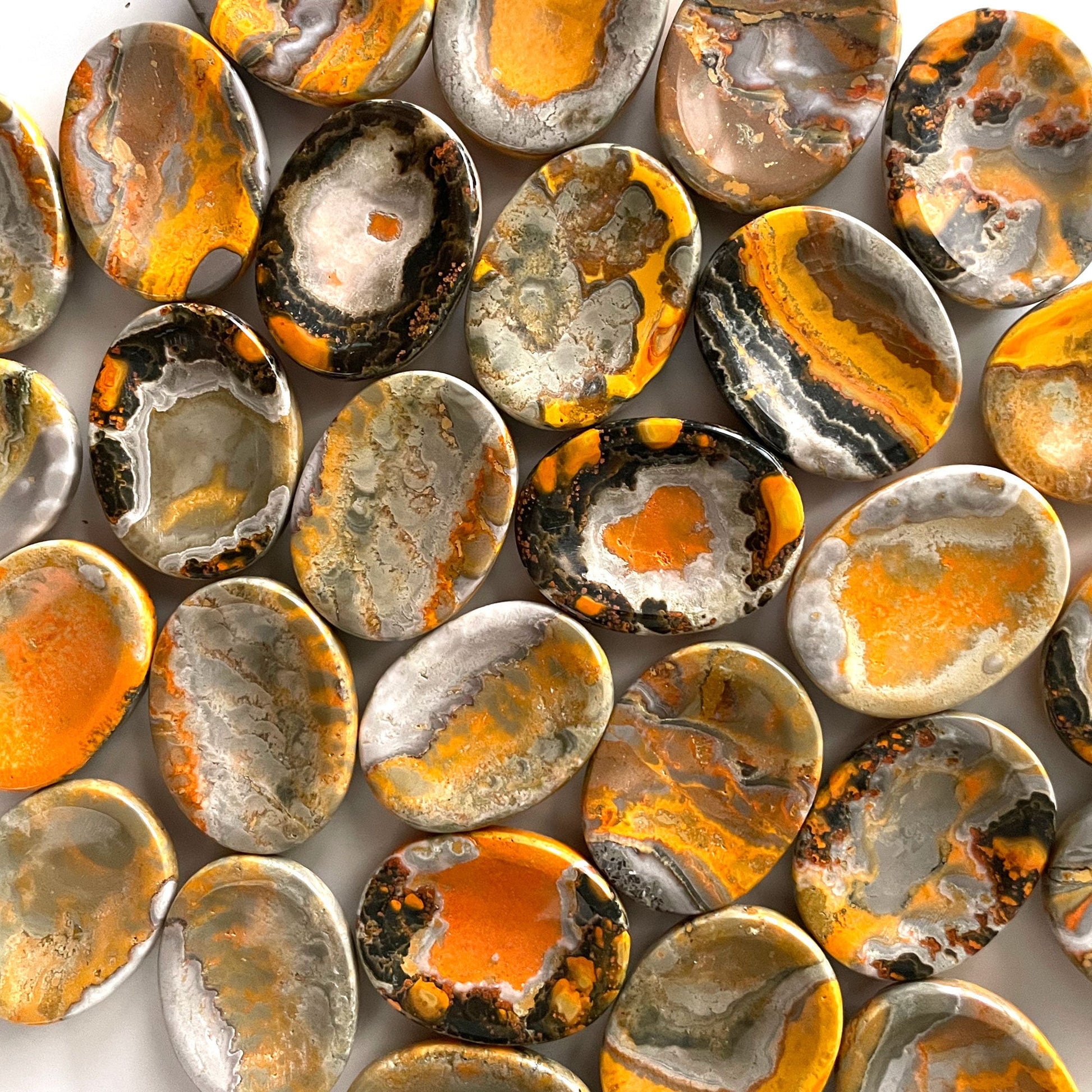 Bumble Bee Jasper Worry Stone – Sole Luna - Main Image