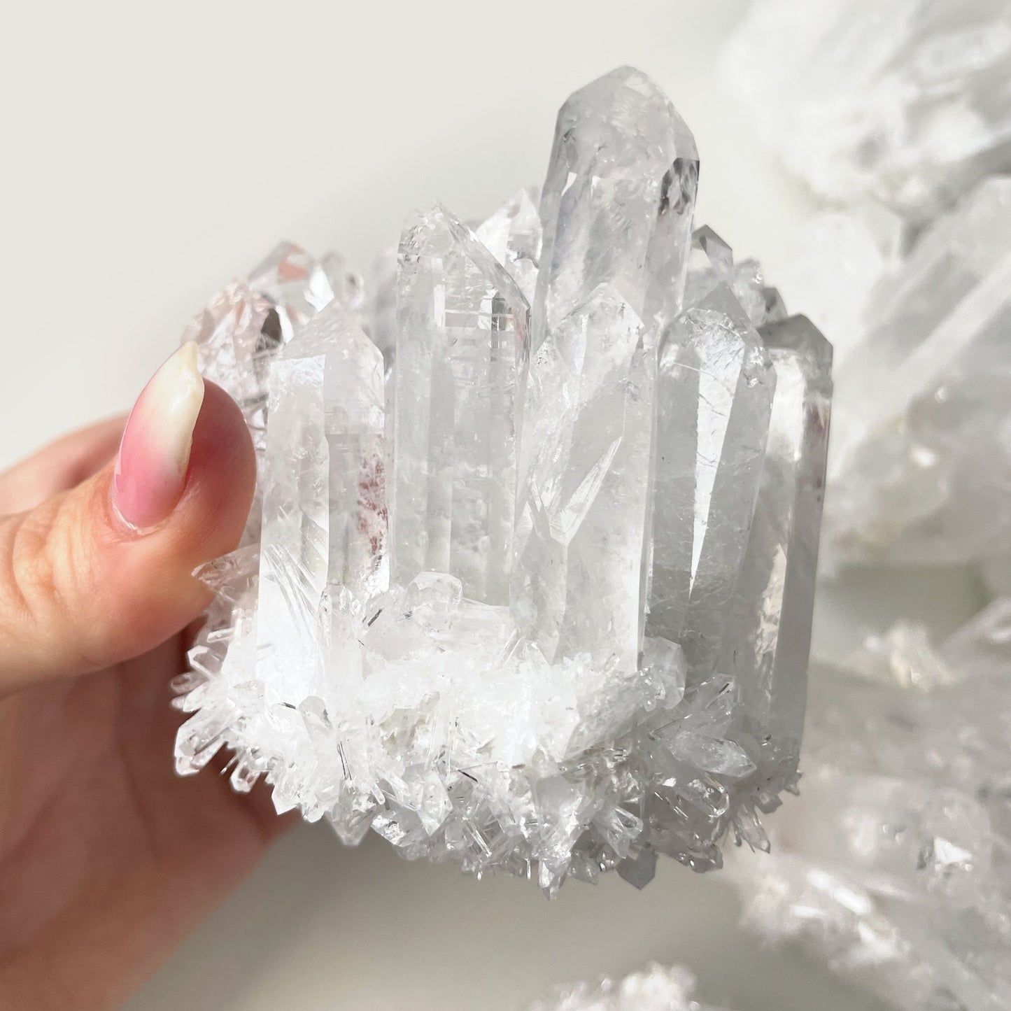 Clear Quartz Point Cluster