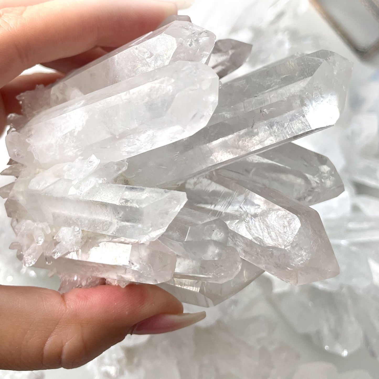 Clear Quartz Point Cluster