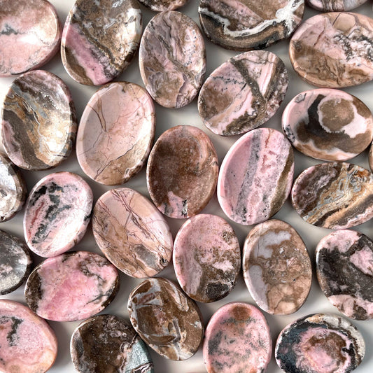 SELF-LOVE Rhodochrosite Worry Stone | Heart Healing | Love | Compassion | Self Acceptance - Sole Luna