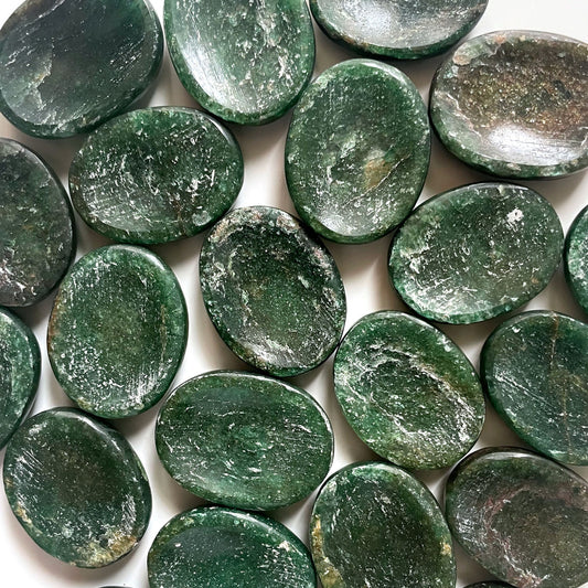 Dark Green Aventurine Worry Stone - Sole Luna