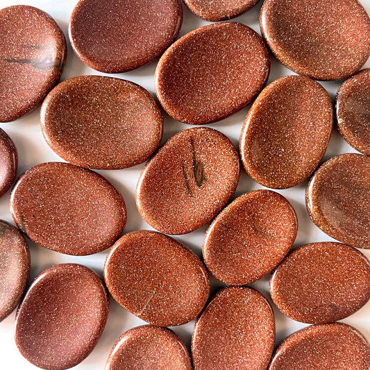 Red Goldstone Worry Stone