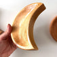 Crescent Moon Wooden Bowl | Carved Moon Bowl | Crystal Bowl | Jewelry Bowl | Storage | 5.65in Wooden Bowl | Handmade in Indonesia - Sole Luna