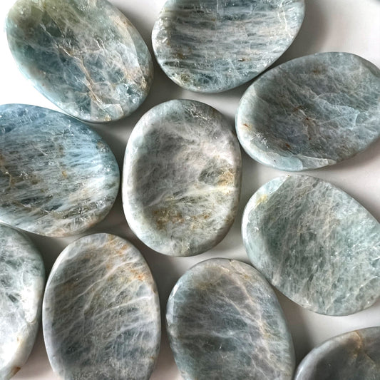 Aquamarine Worry Stone - Sole Luna