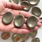 WEALTH Pyrite Worry Stone | Prosperity | Abundance | Willpower | Protection | Negative Vibe Blocker - Sole Luna