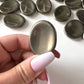 WEALTH Pyrite Worry Stone | Prosperity | Abundance | Willpower | Protection | Negative Vibe Blocker - Sole Luna
