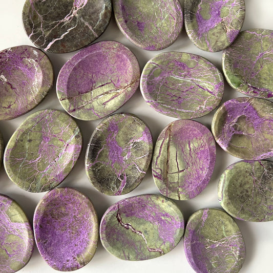 RARE Stichtite Worry Stone | Atlantisite | Protection | Unity | Kundalini Awakening - Sole Luna