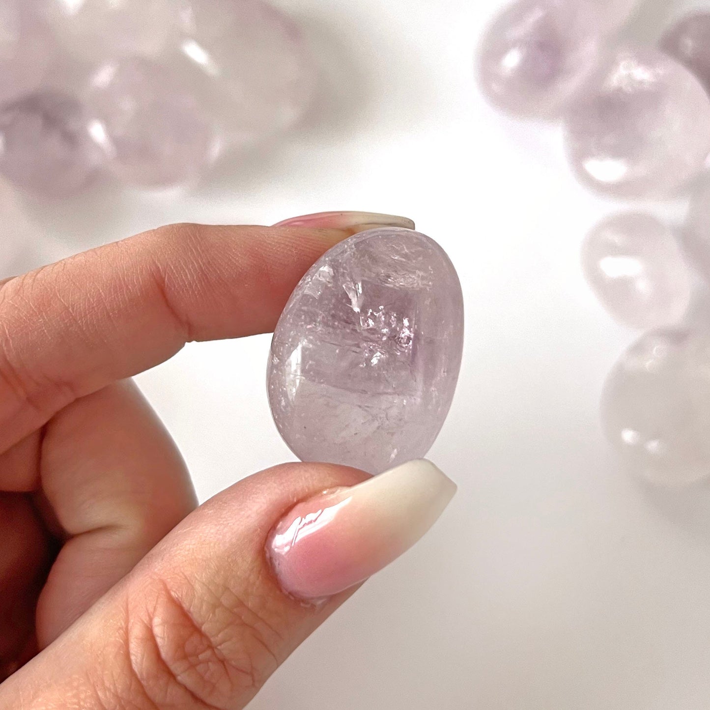 Phantom Amethyst Tumbled Stone | Meditation Stone | Clarity Crystal | Anxiety Relief | Protection | Spiritual Ascension - Sole Luna