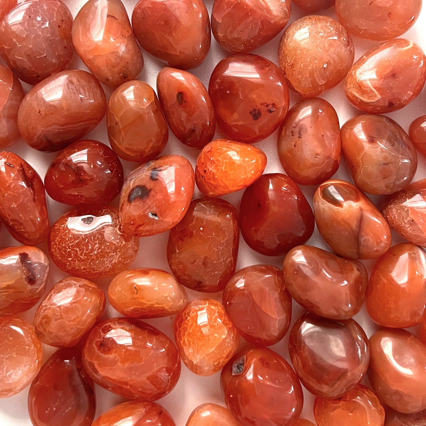 MOTIVATION Carnelian Tumbled Stone | Energy Boost | Creativity Crystal | Vitality | Sacral Chakra - Sole Luna