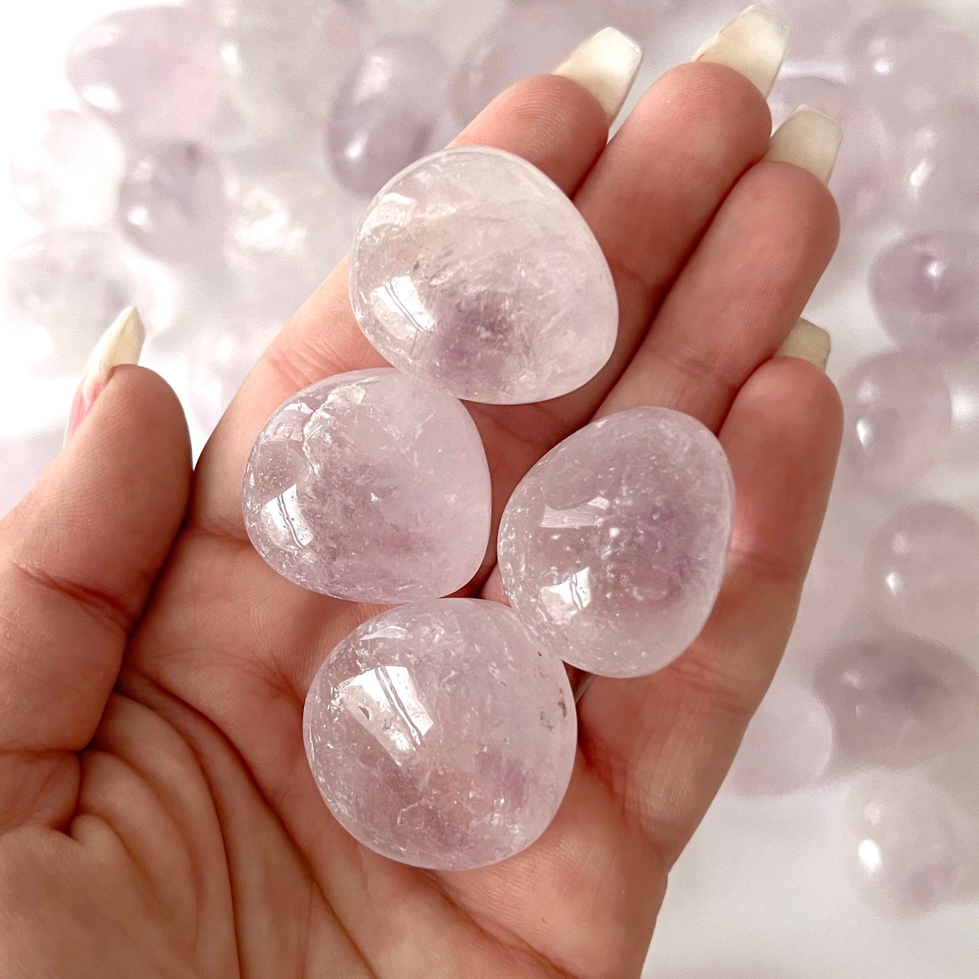 Phantom Amethyst Tumbled Stone | Meditation Stone | Clarity Crystal | Anxiety Relief | Protection | Spiritual Ascension - Sole Luna