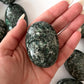 FLASHY Emerald in Matrix Palm Stone | Heart Healing | Prosperity | Attract Love and Success | Abundance - Sole Luna