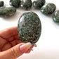 FLASHY Emerald in Matrix Palm Stone | Heart Healing | Prosperity | Attract Love and Success | Abundance - Sole Luna