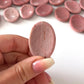 Pink Petrified Wood Worry Stone | Ancestral Wisdom | Love | Compassion | Past Life Recall - Sole Luna