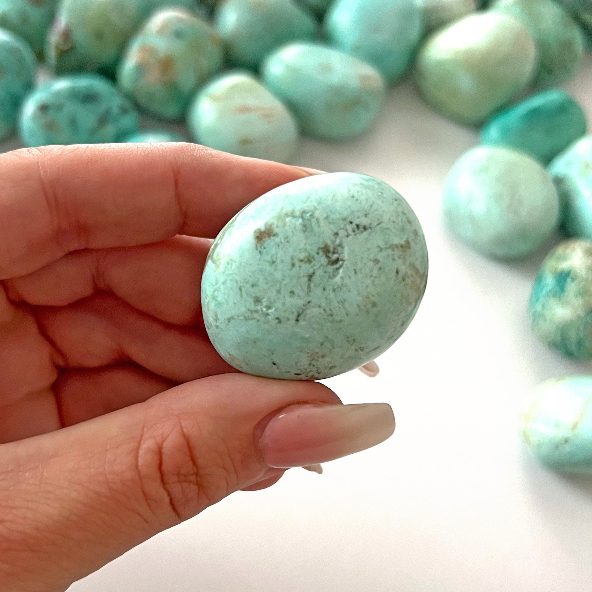 Peruvian Turquoise Pebble | Truth | Communication | Protection | Optimism | Calming - Sole Luna