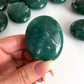 Green Chalcedony Palm Stone