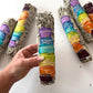 LARGE 9in. Chakra Rose And White Sage Bundle | Smudge Stick | Energy Cleansing - Sole Luna