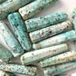 Peruvian Turquoise Faceted Tower | Peruvian Chrysoprase Obelisk | Truth | Communication | Protection | Optimism | Calming - Sole Luna