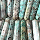 Peruvian Turquoise Faceted Tower | Peruvian Chrysoprase Obelisk | Truth | Communication | Protection | Optimism | Calming - Sole Luna