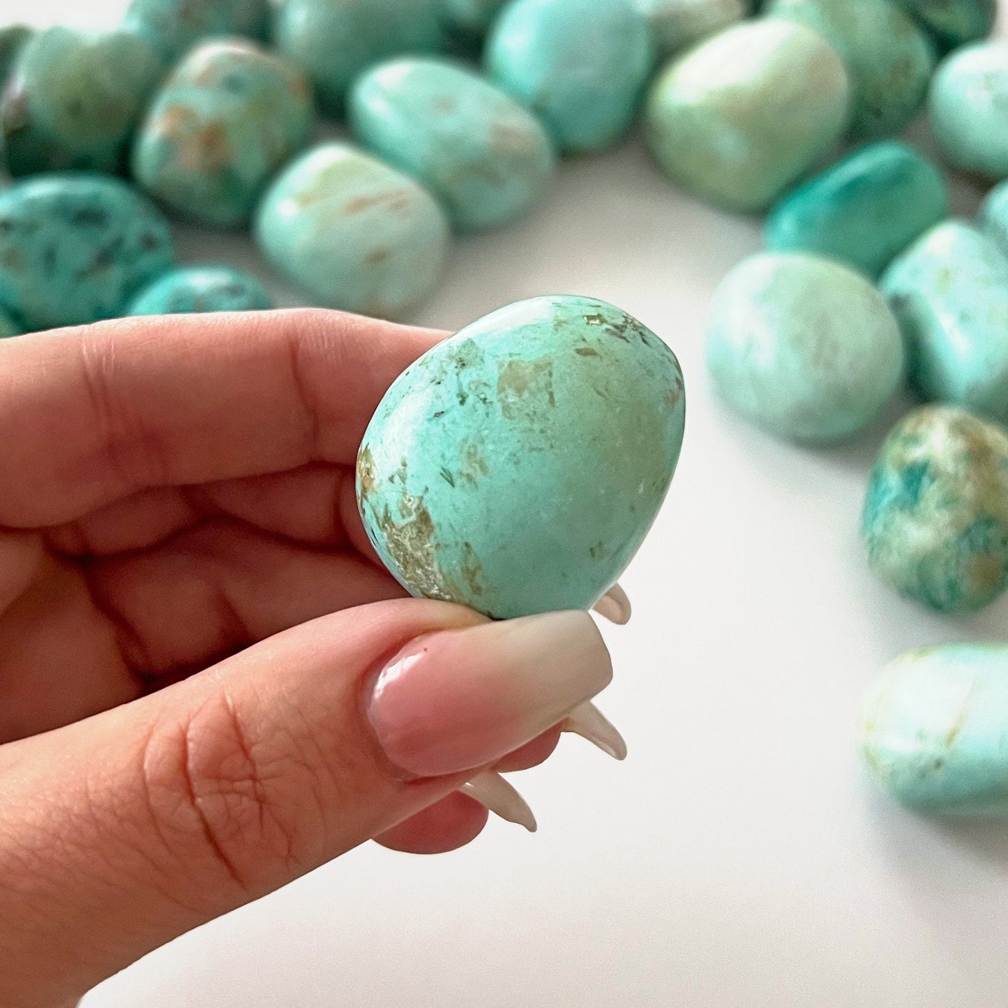 Peruvian Turquoise Pebble | Truth | Communication | Protection | Optimism | Calming - Sole Luna