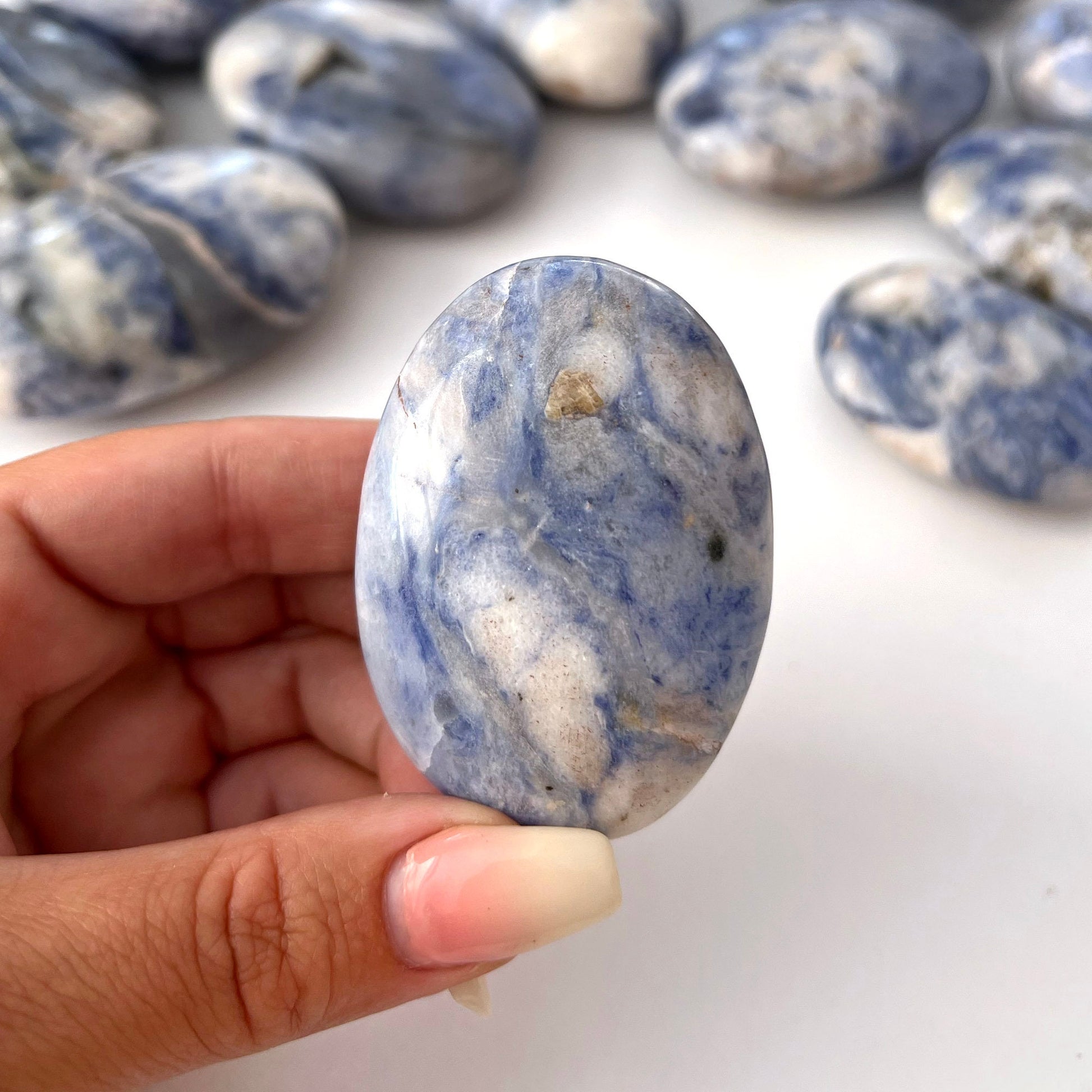 RARE Afghanite Palm Stone | Psychic Visions | Clarity | Sharp Perception | Telepathy | Past Lives | Akashic Records | Spirit Guides - Sole Luna