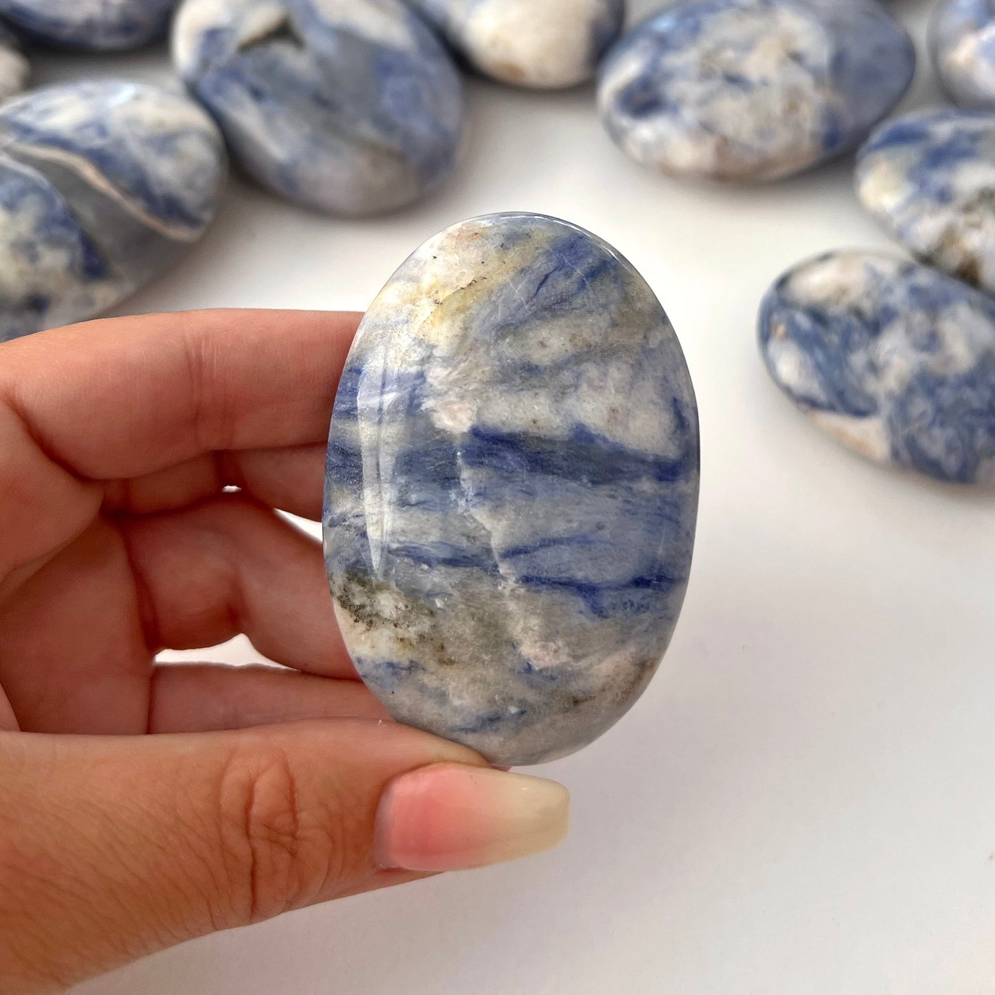 RARE Afghanite Palm Stone | Psychic Visions | Clarity | Sharp Perception | Telepathy | Past Lives | Akashic Records | Spirit Guides - Sole Luna