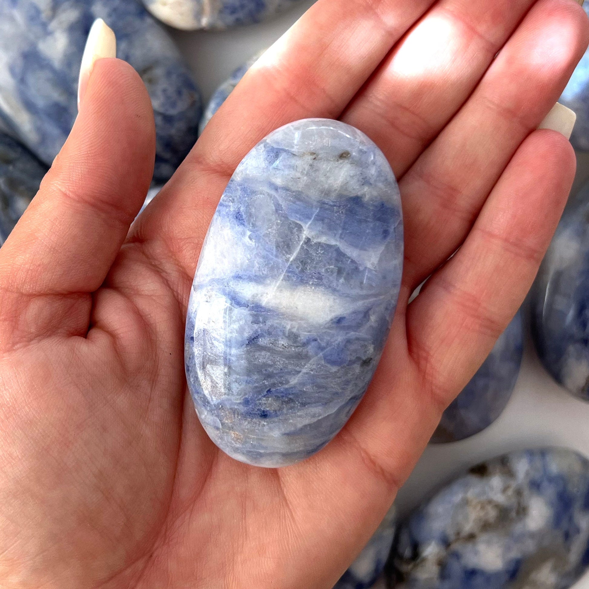 RARE Afghanite Palm Stone | Psychic Visions | Clarity | Sharp Perception | Telepathy | Past Lives | Akashic Records | Spirit Guides - Sole Luna