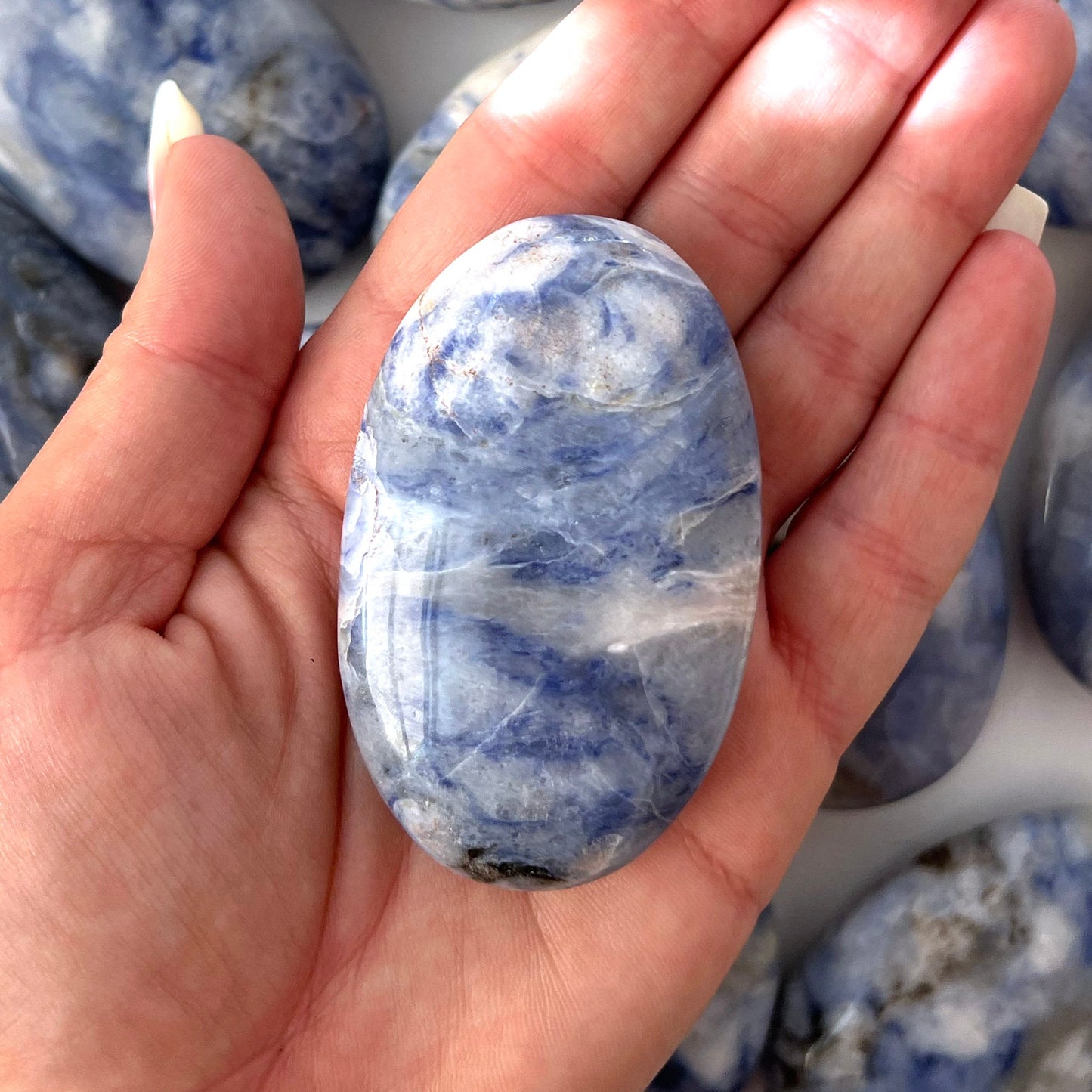 RARE Afghanite Palm Stone | Psychic Visions | Clarity | Sharp Perception | Telepathy | Past Lives | Akashic Records | Spirit Guides - Sole Luna