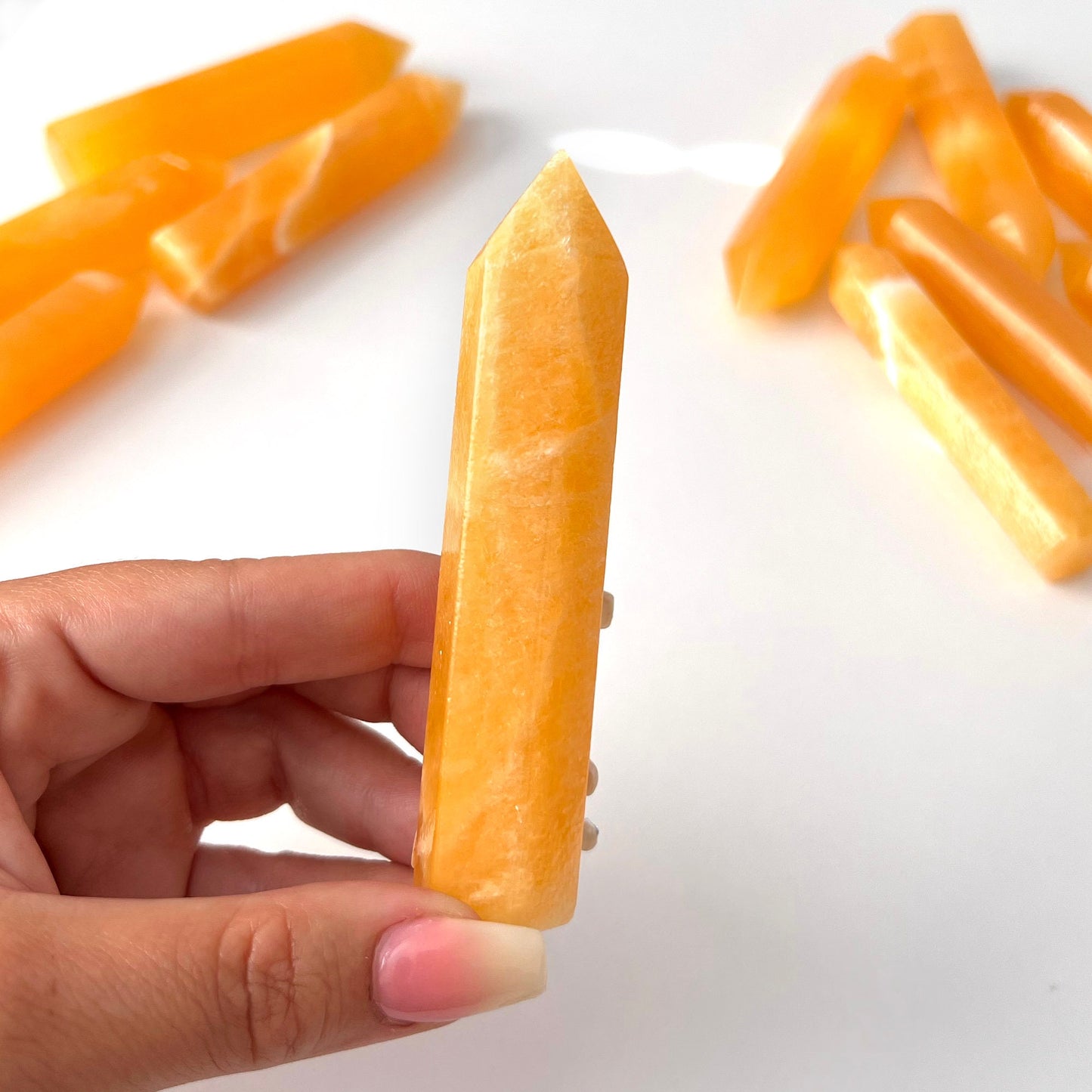 JUICY Orange Calcite Tower | From Mexico | Energizing | Creativity Booster | Happiness | Joy | Optimism - Sole Luna