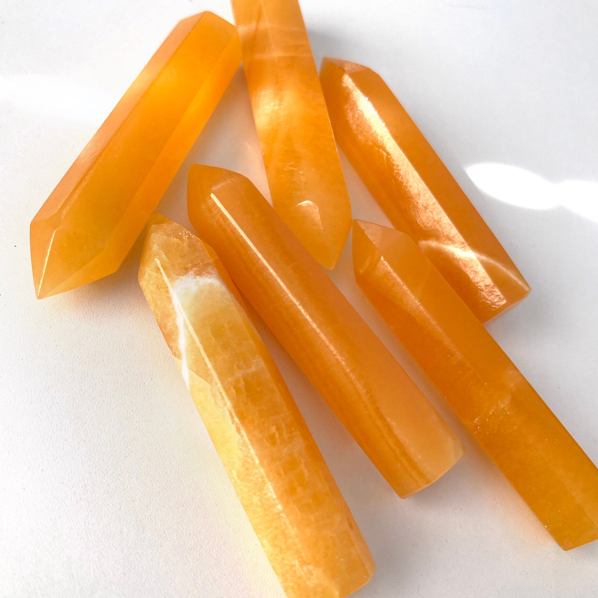 JUICY Orange Calcite Tower | From Mexico | Energizing | Creativity Booster | Happiness | Joy | Optimism - Sole Luna