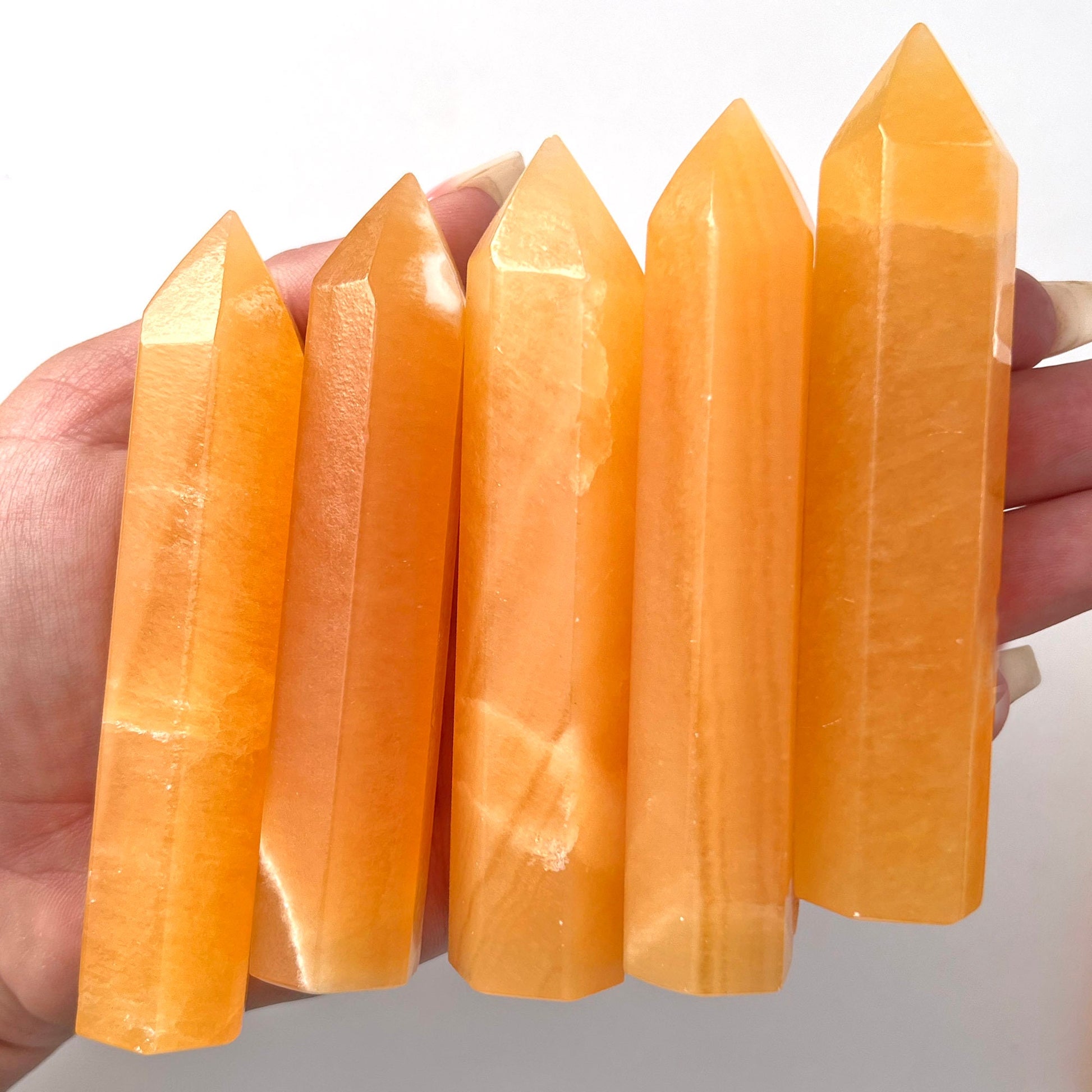 JUICY Orange Calcite Tower | From Mexico | Energizing | Creativity Booster | Happiness | Joy | Optimism - Sole Luna