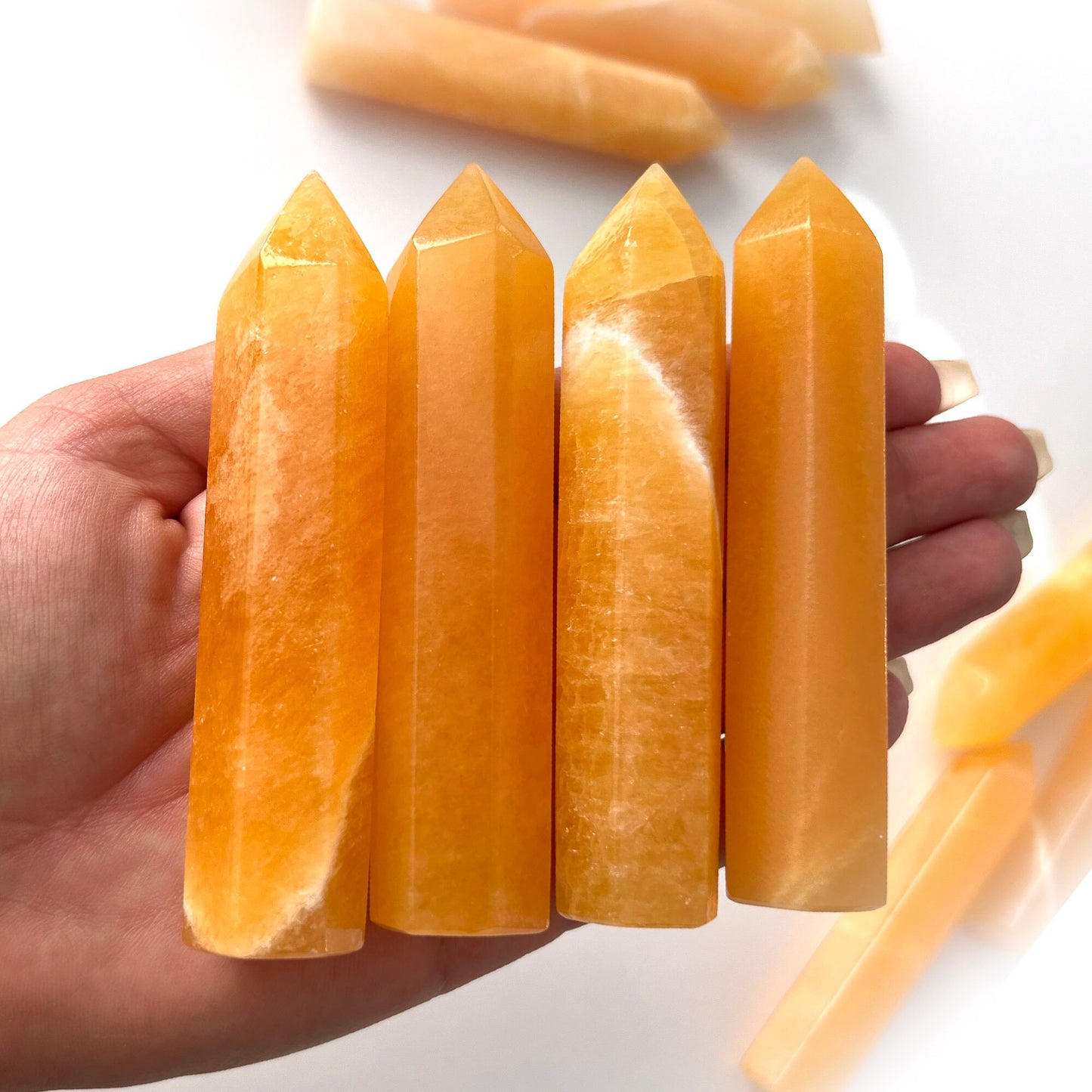 JUICY Orange Calcite Tower | From Mexico | Energizing | Creativity Booster | Happiness | Joy | Optimism - Sole Luna