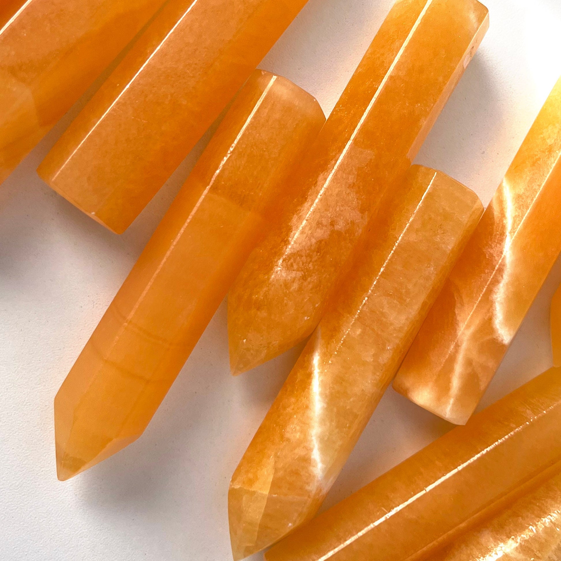 JUICY Orange Calcite Tower | From Mexico | Energizing | Creativity Booster | Happiness | Joy | Optimism - Sole Luna