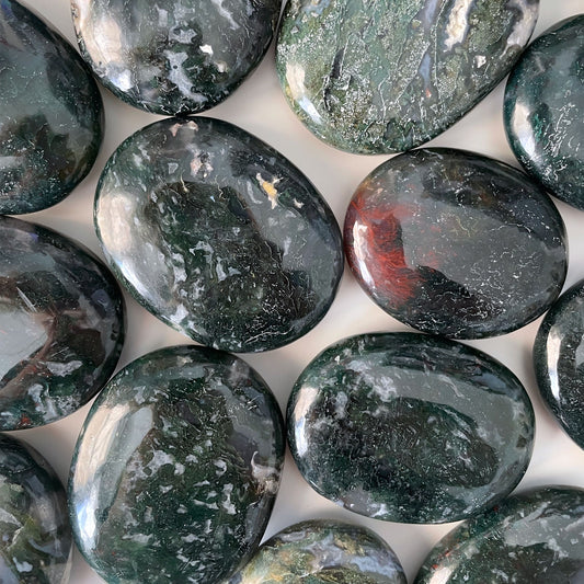 Moss Agate Palm Stone