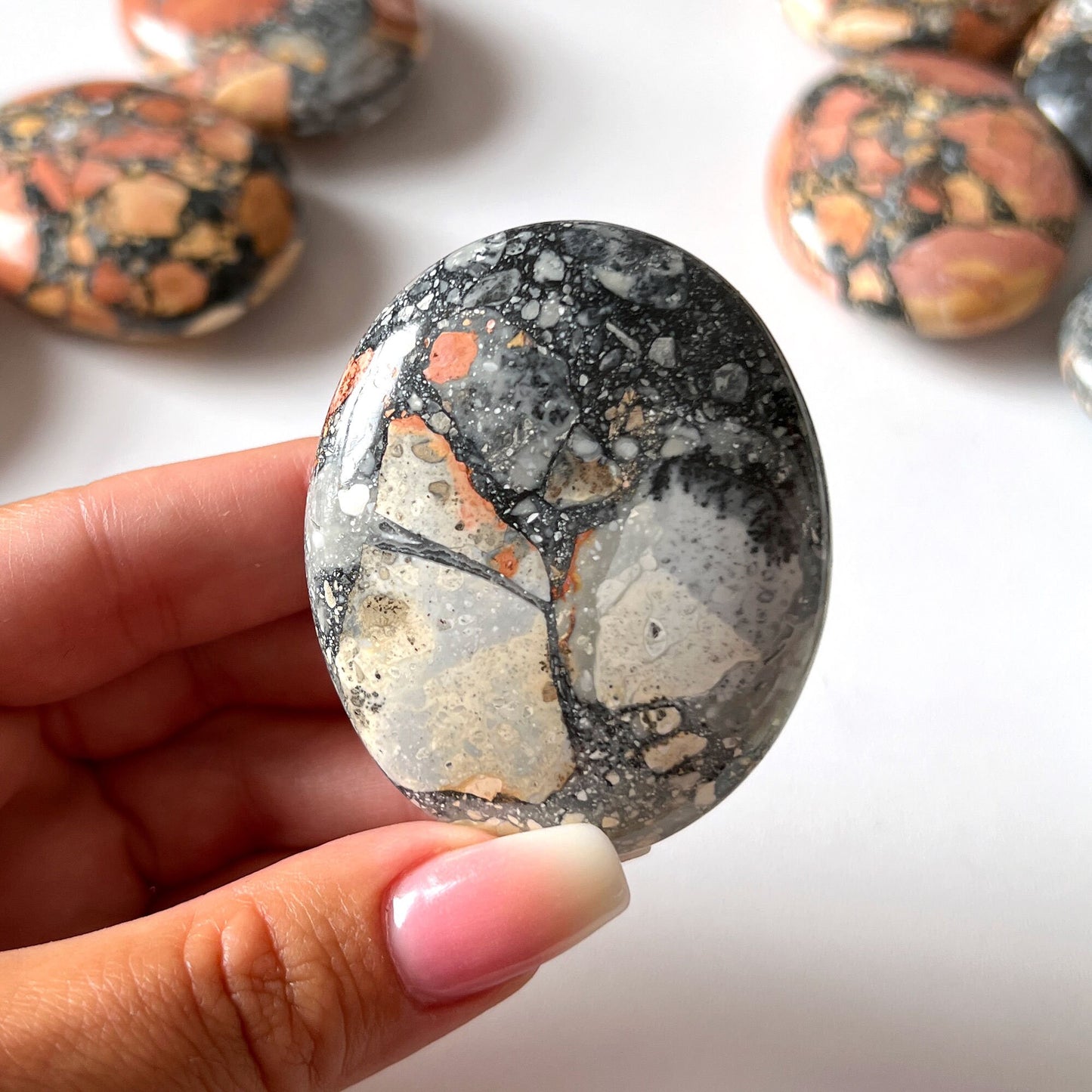 Maligano Jasper Palm Stone from Indonesia | Astral Travel + Dream Recall | Stabilizing - Sole Luna